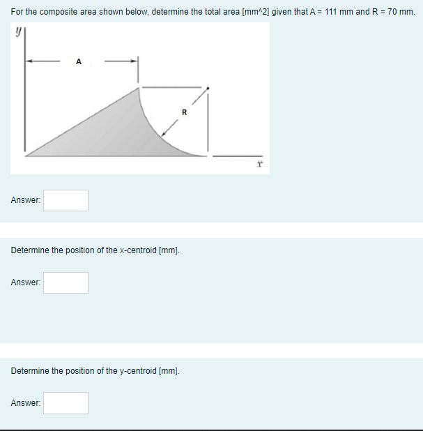 Solved For The Composite Area Shown Below, Determine The | Chegg.com