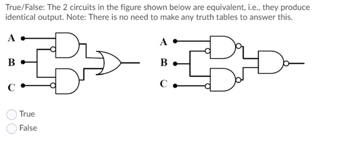 Solved True/False: The 2 circuits in the figure shown below | Chegg.com
