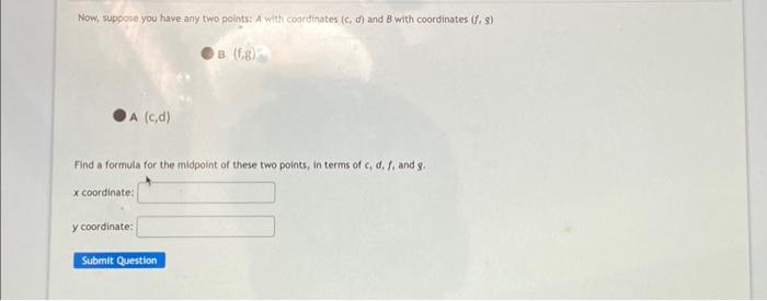 Solved Now, suppose you have any two points: A with | Chegg.com