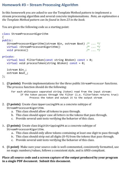 Solved Homework #3 - Stream Processing Algorithm In this | Chegg.com