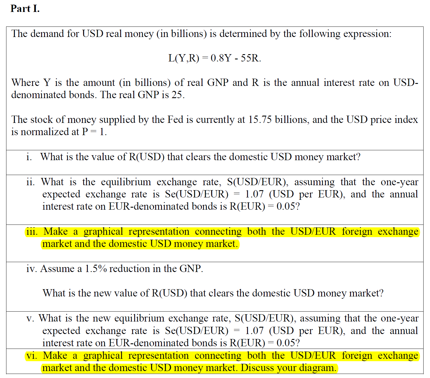 Solved You ONLY have to do the highlighted part iii. and vi | Chegg.com