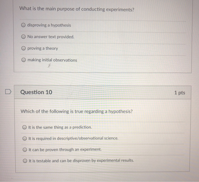 solved-what-is-the-main-purpose-of-conducting-experiments-chegg