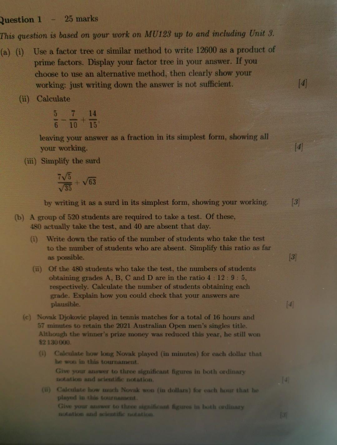 Solved Question 1 25 marks This question is based on your | Chegg.com