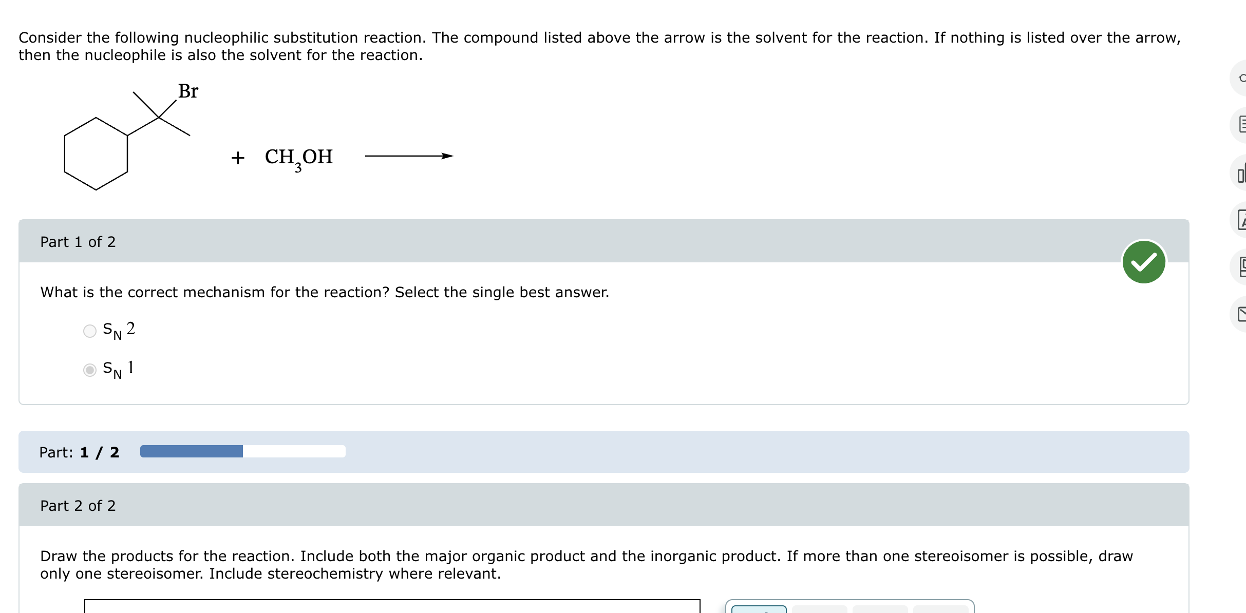 Solved Consider the following nucleophilic substitution | Chegg.com
