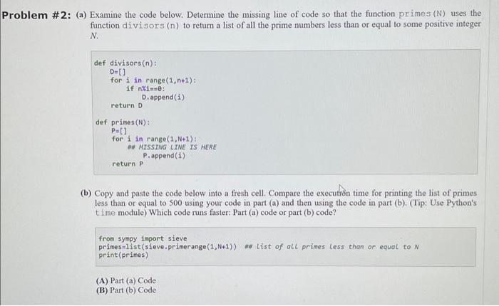 Solved Problem #2: (a) Examine the code below. Determine the | Chegg.com