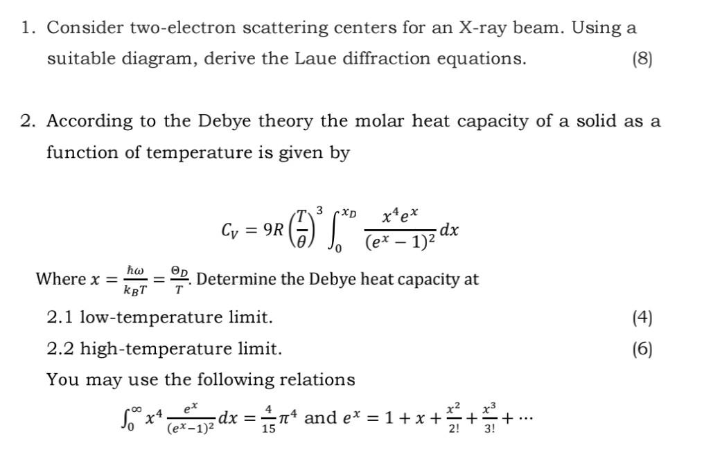 Solved 1. Consider Two-electron Scattering Centers For An 