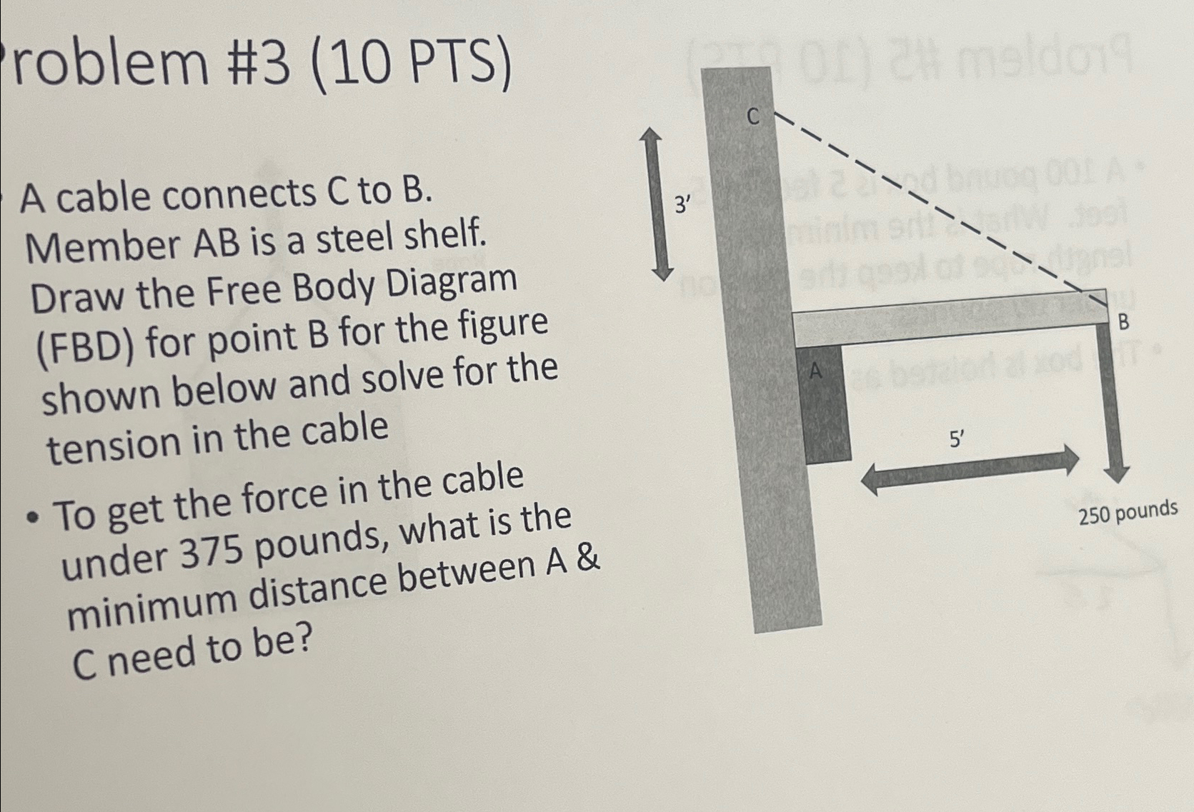 Solved Roblem #3 (10 PTS)\\nA Cable Connects C To | Chegg.com