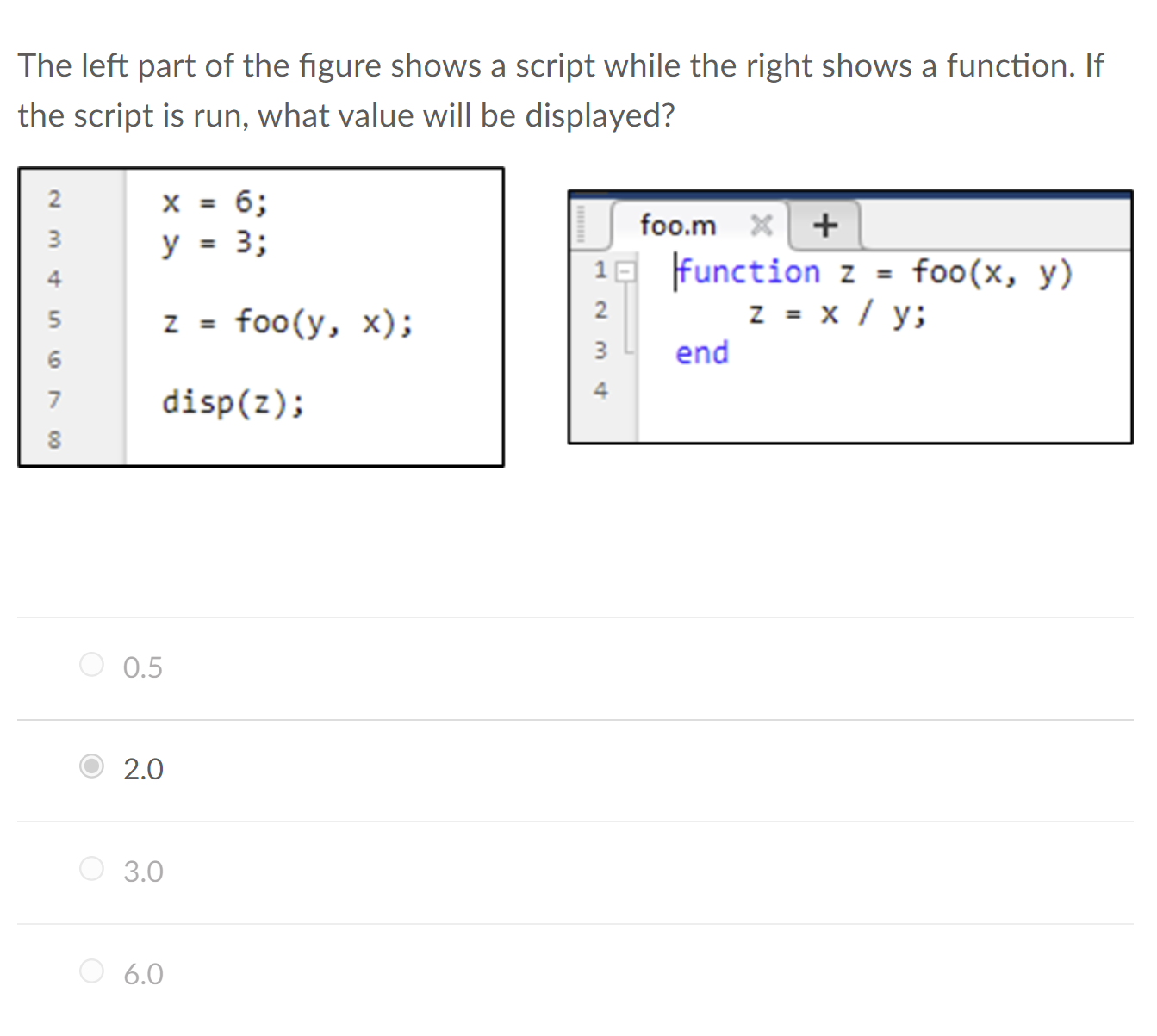 Solved The left part of the figure shows a script while the | Chegg.com