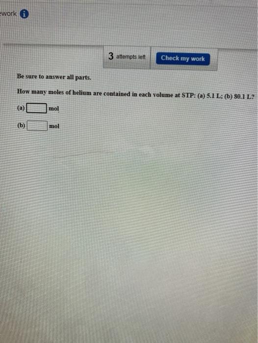 Solved ework 3 attempts left Check my work Be sure to answer | Chegg.com