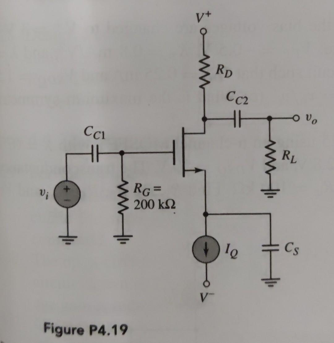The transistor in the common-source amplifier in | Chegg.com