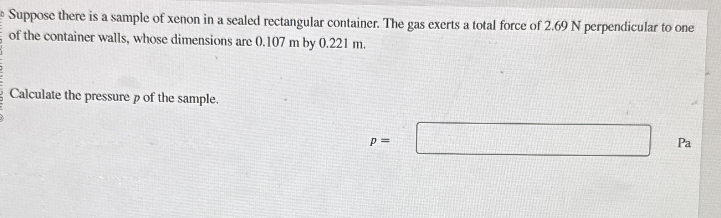 Solved Suppose there is a sample of xenon in a sealed | Chegg.com