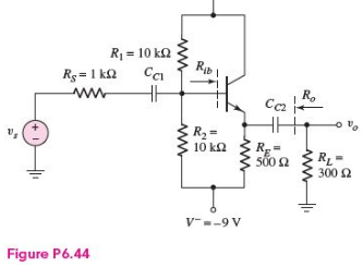 Solved The transistor parameters for the circuit in Figure | Chegg.com
