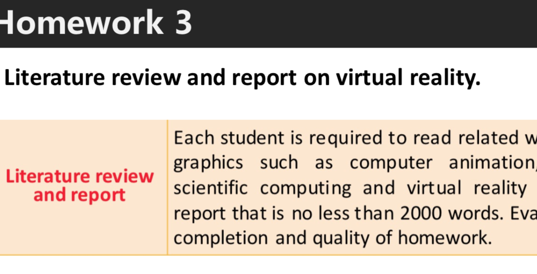 Solved Homework 3 Literature review and report on virtual 