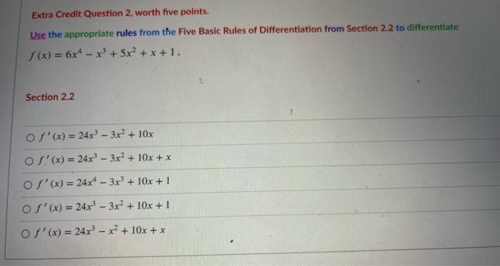 Solved Extra Credit Question 2, worth five points. Use the | Chegg.com