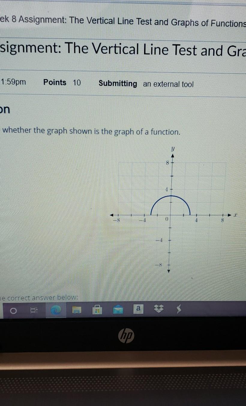 Solved ek 8 Assignment: The Vertical Line Test and Graphs of | Chegg.com