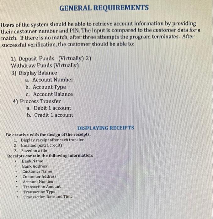 Solved IN JAVA PLEASE IT NEEDS TO BE LIKE A RECIEPT AT THE | Chegg.com