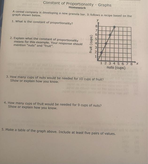 constant of proportionality homework 1