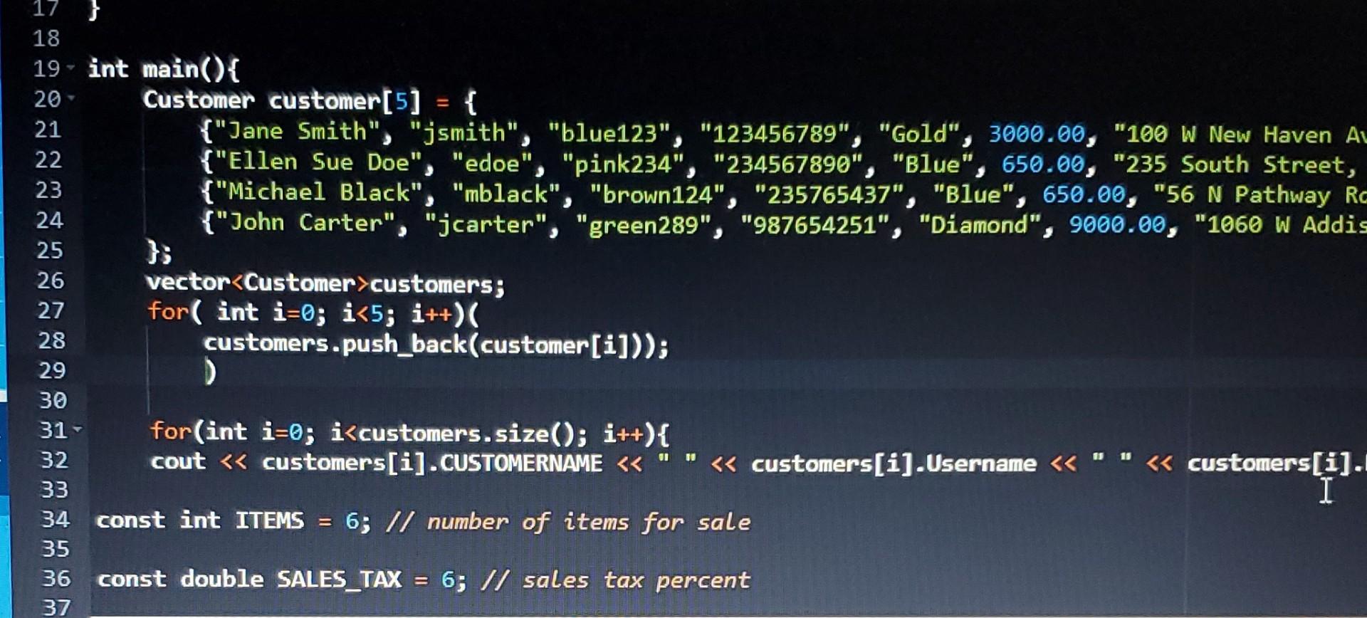 Solved I keep getting errors in my code and I don't know how | Chegg.com