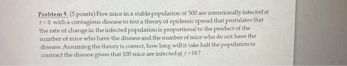 Solved Problem 9. (5 points) Five mice in a stable | Chegg.com