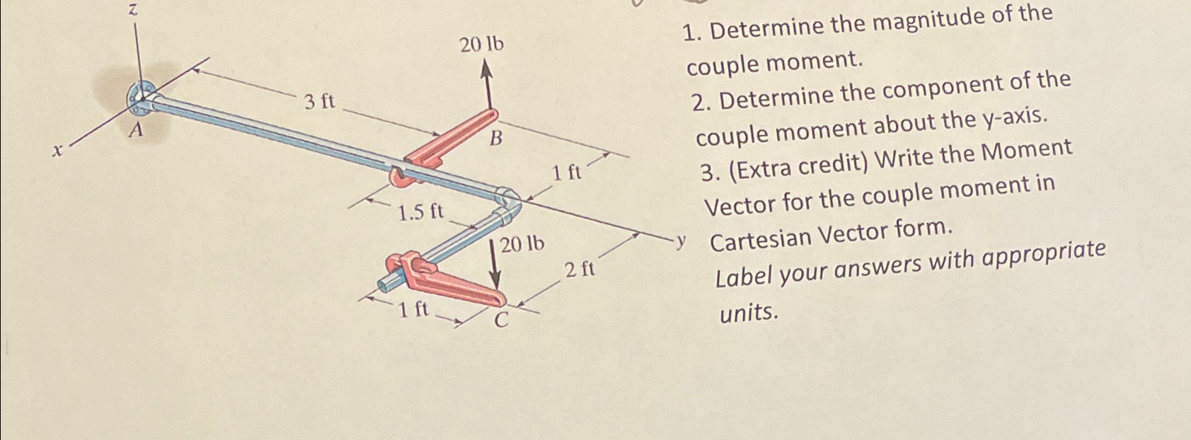 Solved Determine the magnitude of the couple | Chegg.com