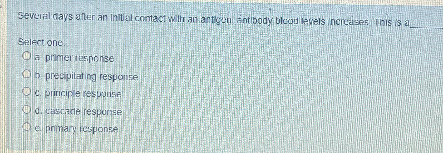 Solved Several days after an initial contact with an | Chegg.com