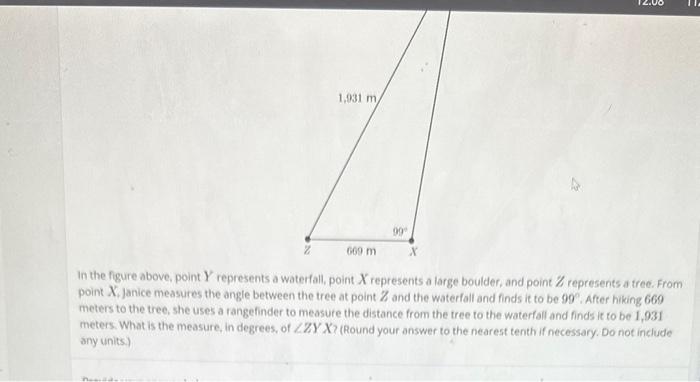Solved In the figure above, point Y represents a waterfall, | Chegg.com