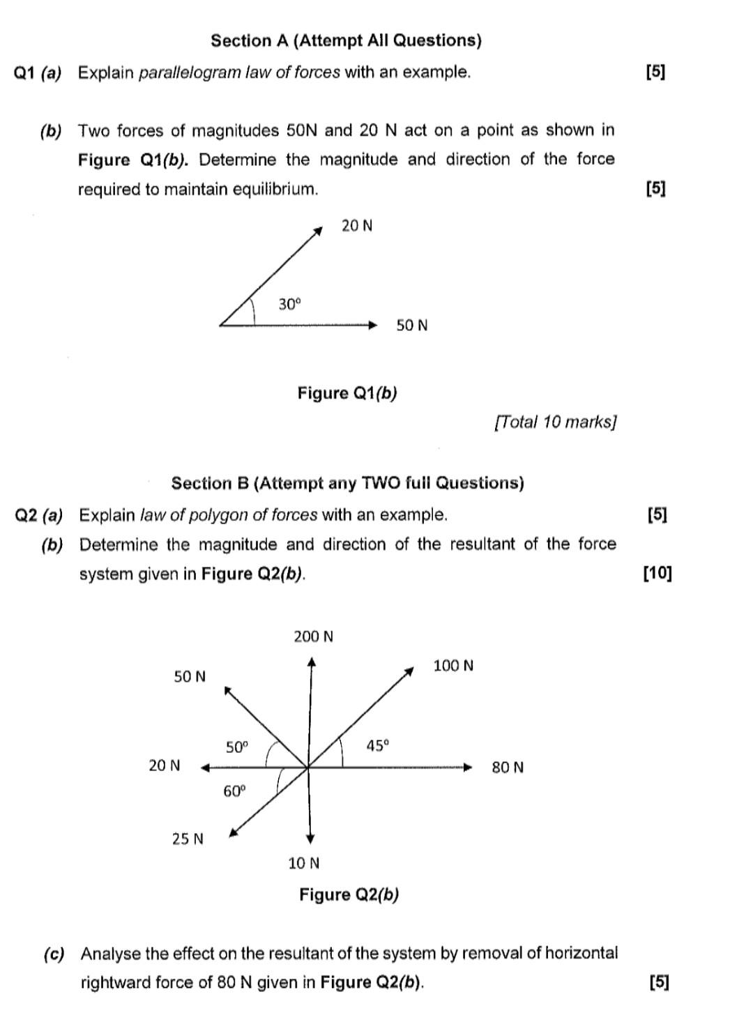 parallelogram law of forces questions