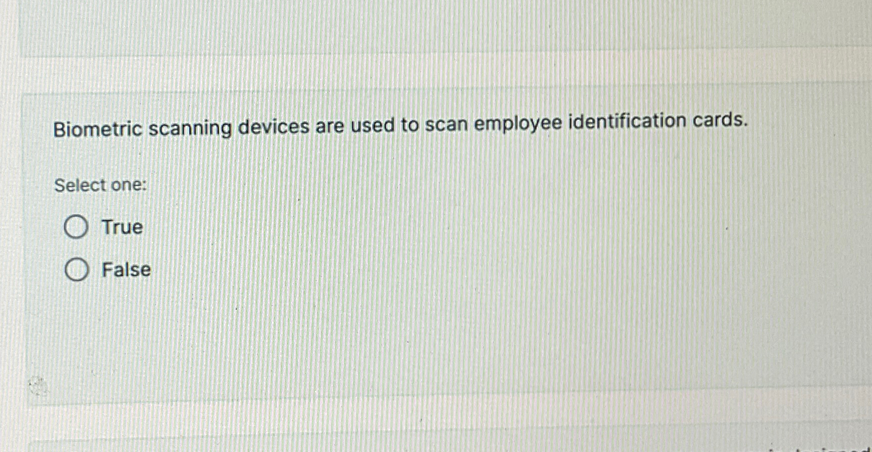 Solved Biometric scanning devices are used to scan employee