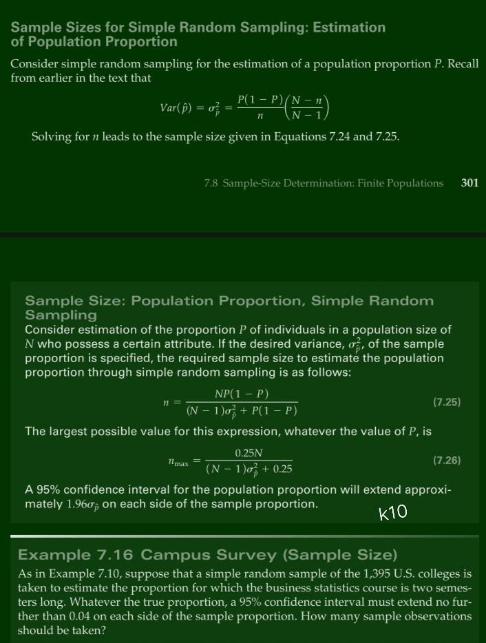 Solved Sample Sizes For Simple Random Sampling Estimation Chegg Com