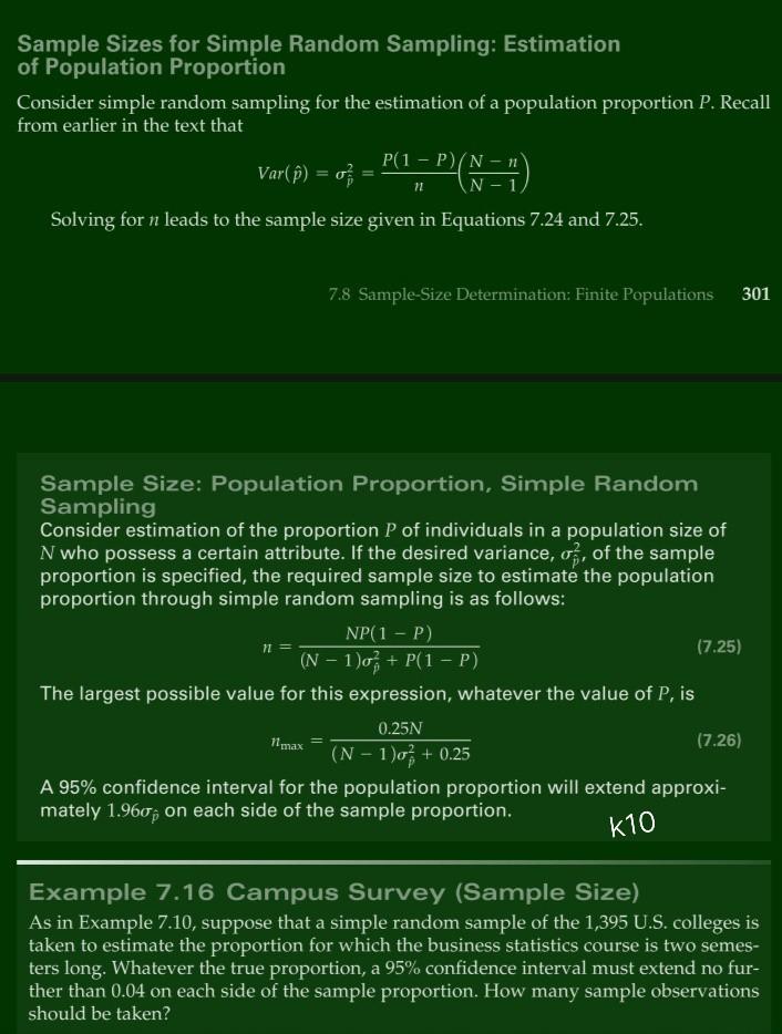 Solved Sample Sizes For Simple Random Sampling Estimation Chegg Com