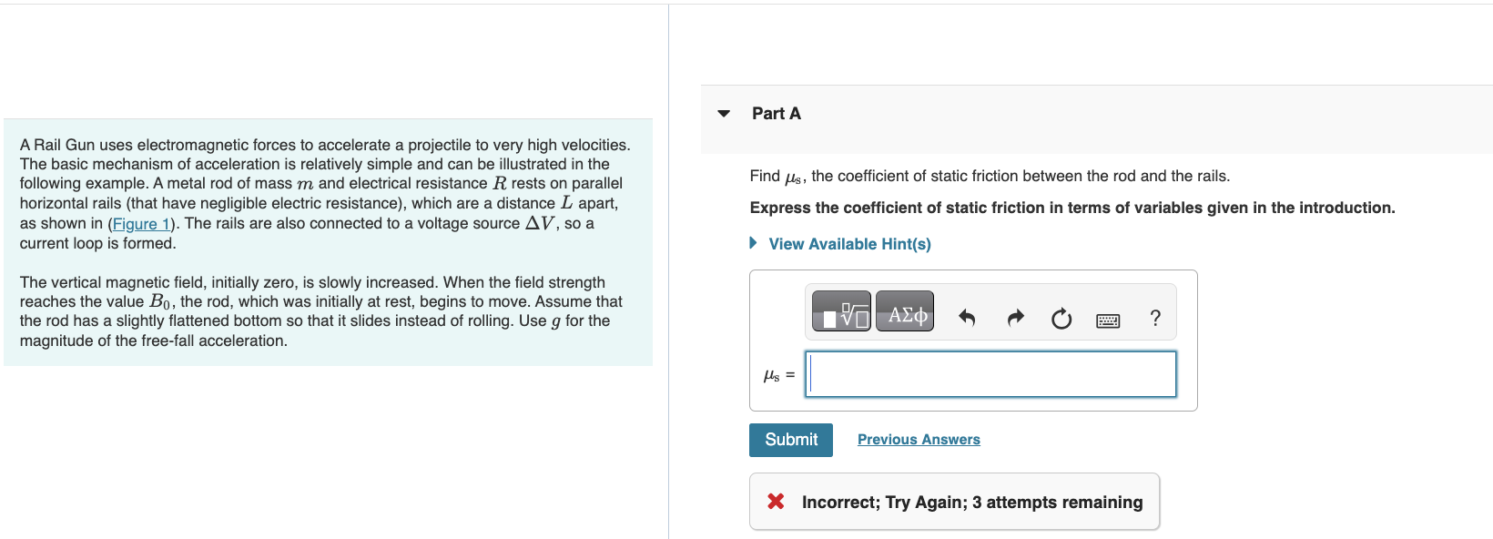 Solved A Rail Gun uses forces to accelerate