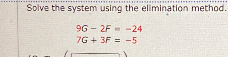 Solved Solve The System Using The Elimination | Chegg.com