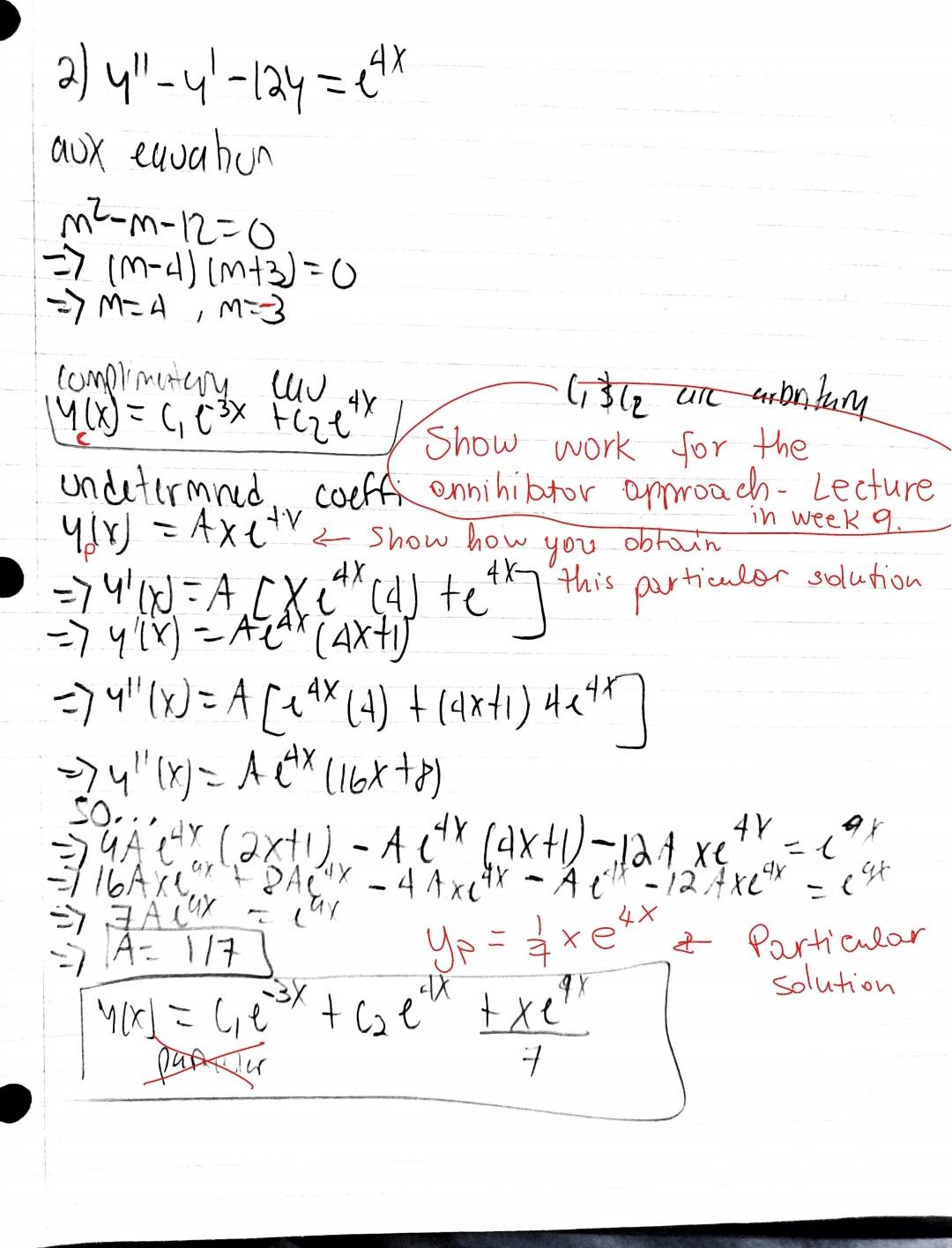 Solved solve the differential equation using the annihilator