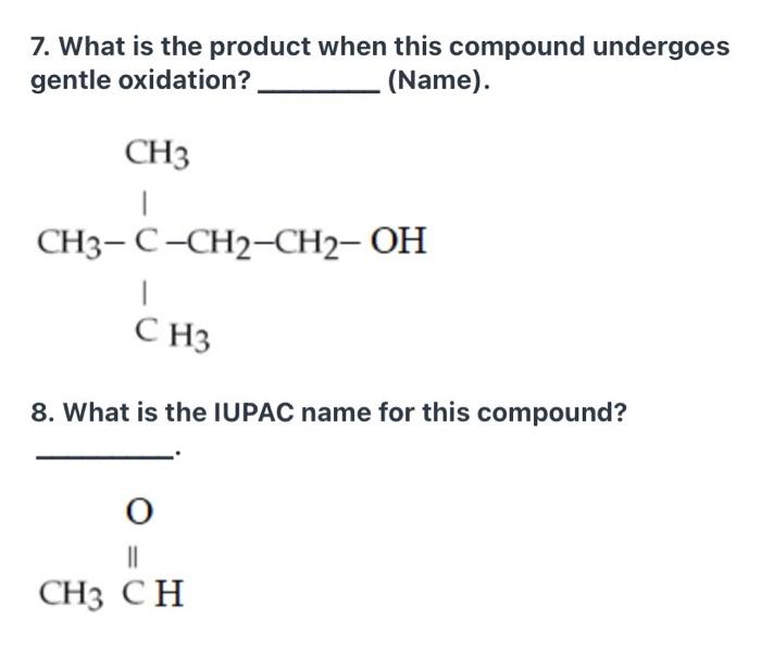 Solved 7 What Is The Product When This Compound Undergoes 2391