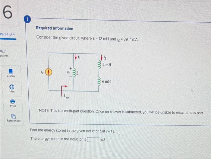 Solved Required Information Consider The Given Circuit