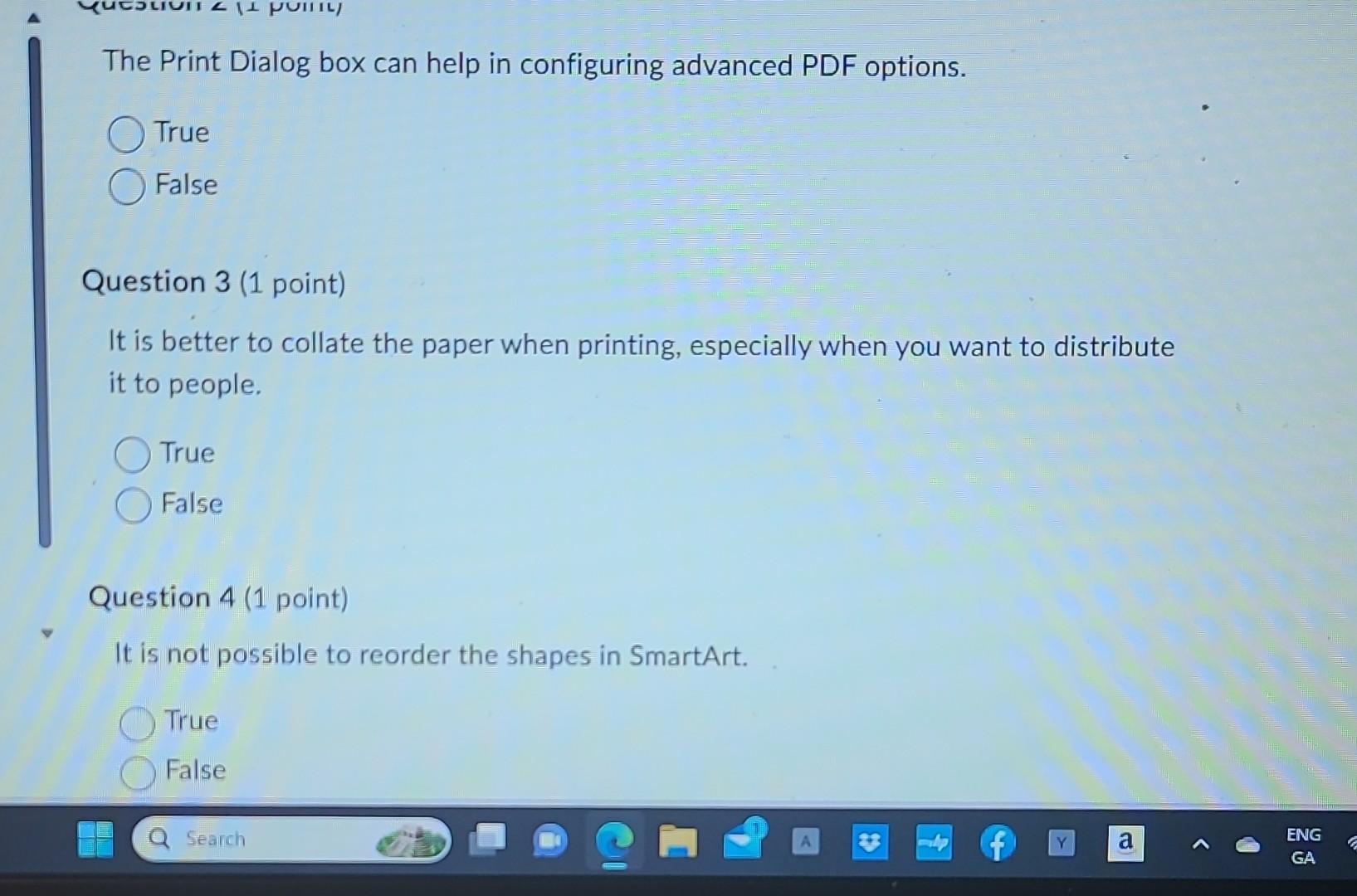 The Print Dialog box can help in configuring advanced | Chegg.com