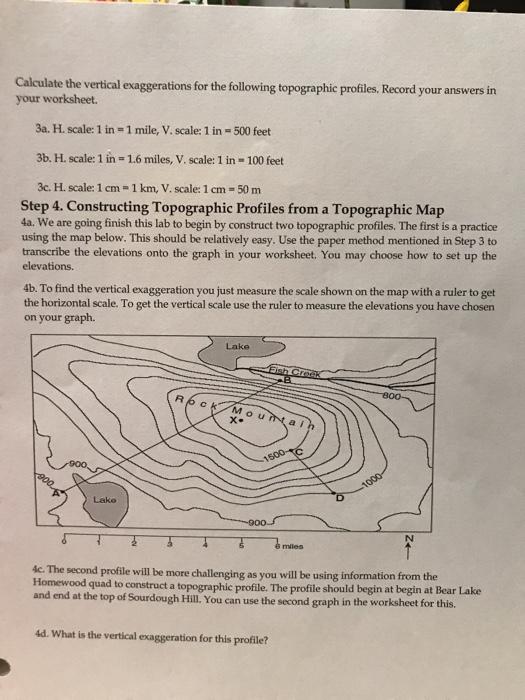 Physical Geography Lab Module 12: Calculating Slopes | Chegg.com