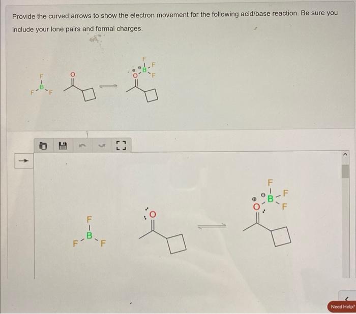 Solved Provide the curved arrows to show the electron | Chegg.com