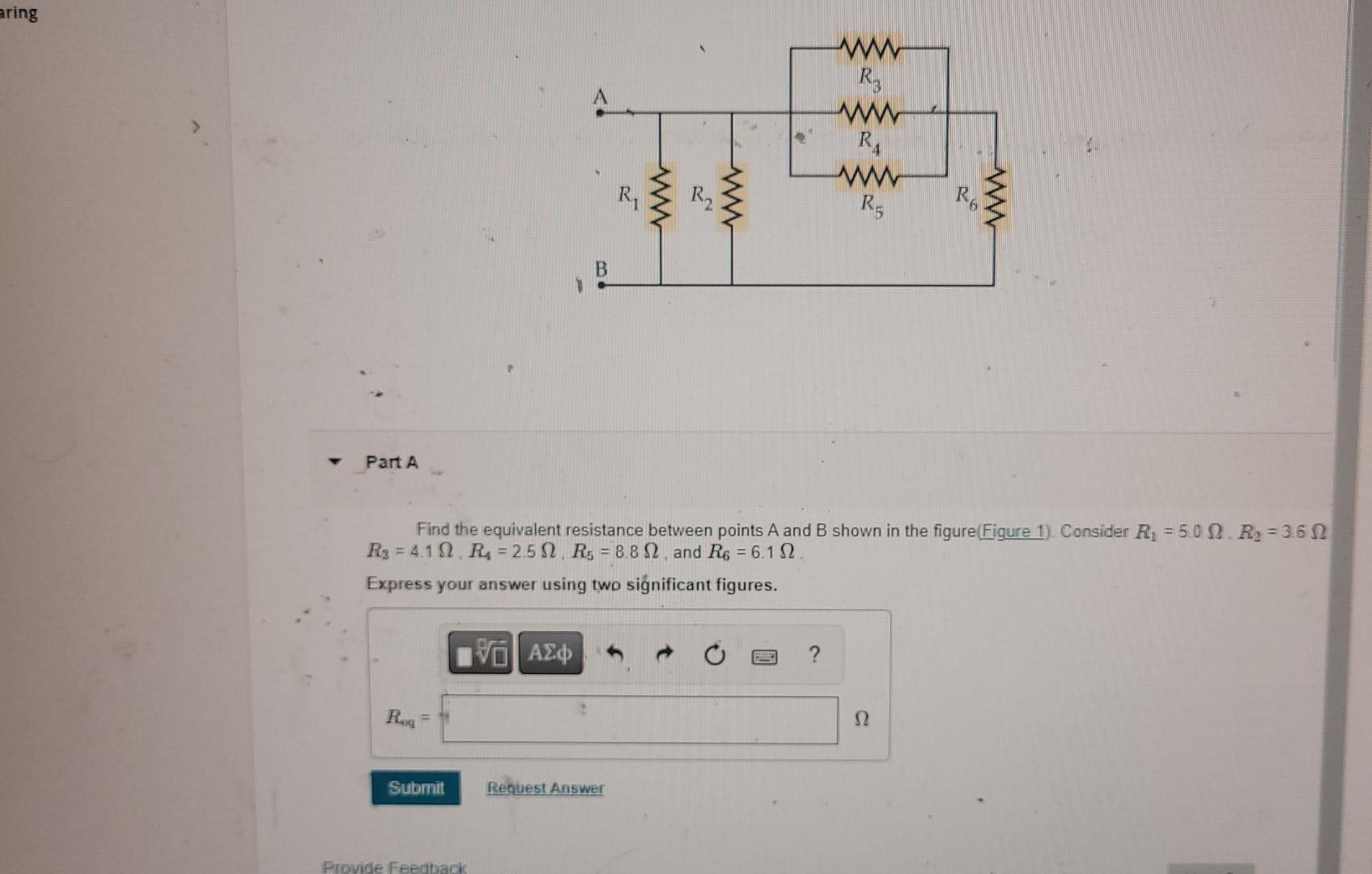 Solved Find The Equivalent Resistance Between Points A And B | Chegg.com