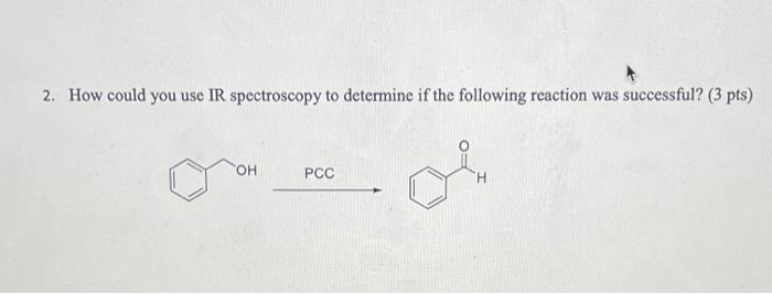 Solved 2. How could you use IR spectroscopy to determine if | Chegg.com