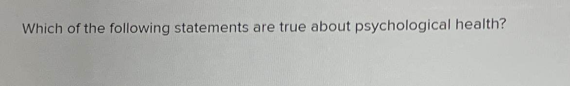 Solved Which of the following statements are true about | Chegg.com