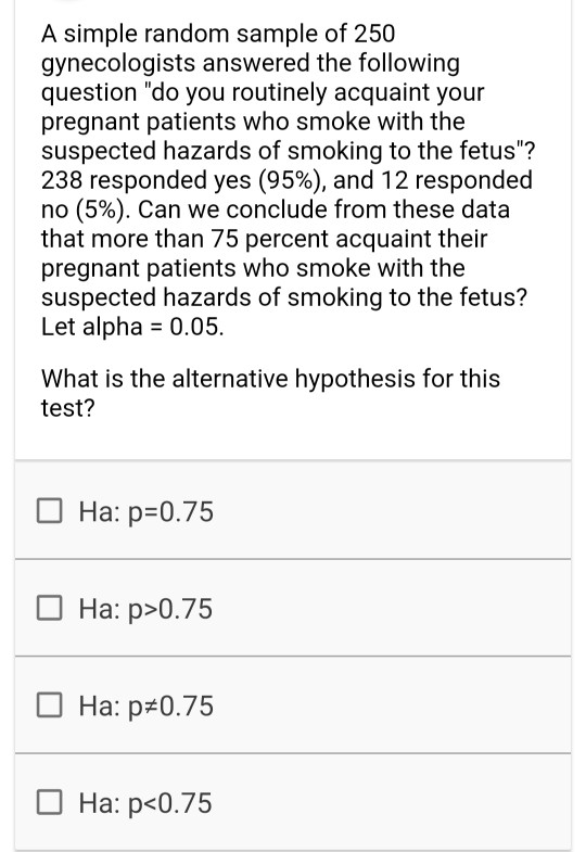 Solved A Simple Random Sample Of 250 Gynecologists Answered Chegg Com Solved A Simple Random Sample Of 250 Gynecologists Answered Chegg Com