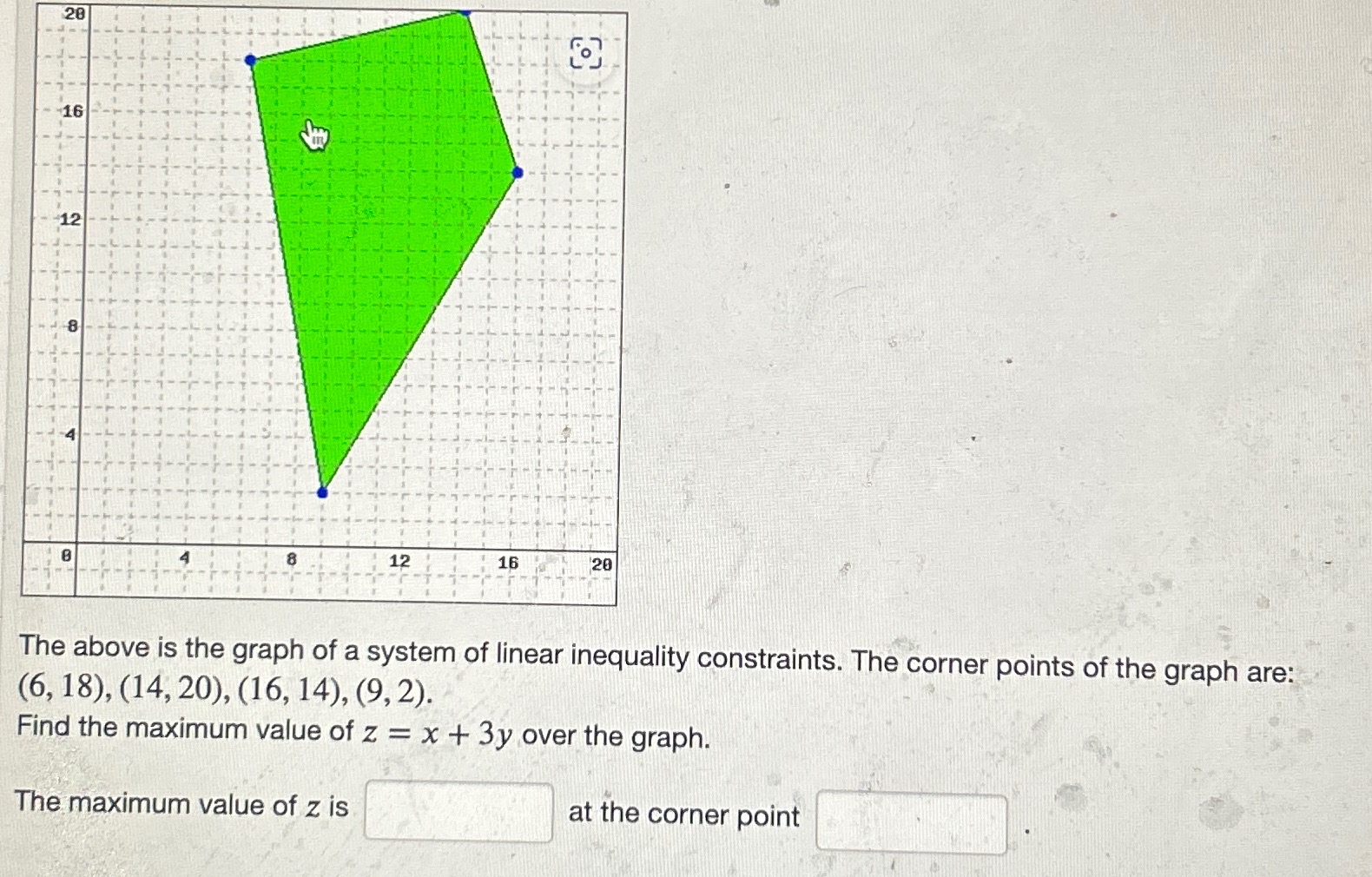 Solved The above is the graph of a system of linear | Chegg.com