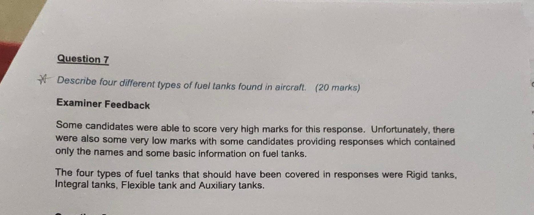 Aircraft Fuel Tank Types And Important Facts