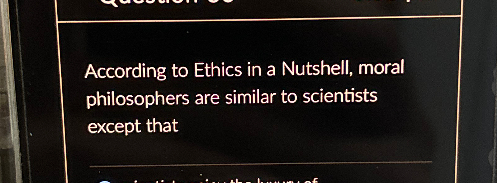 Solved According to Ethics in a Nutshell, moral philosophers | Chegg.com