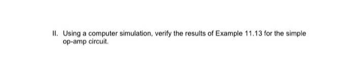 II. Using a computer simulation, verify the results | Chegg.com