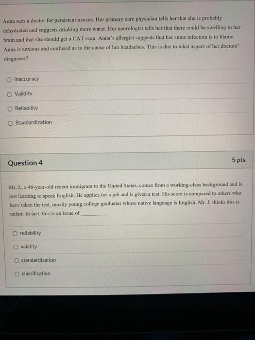 Solved Anna sees a doctor for persistent nausea. Her primary