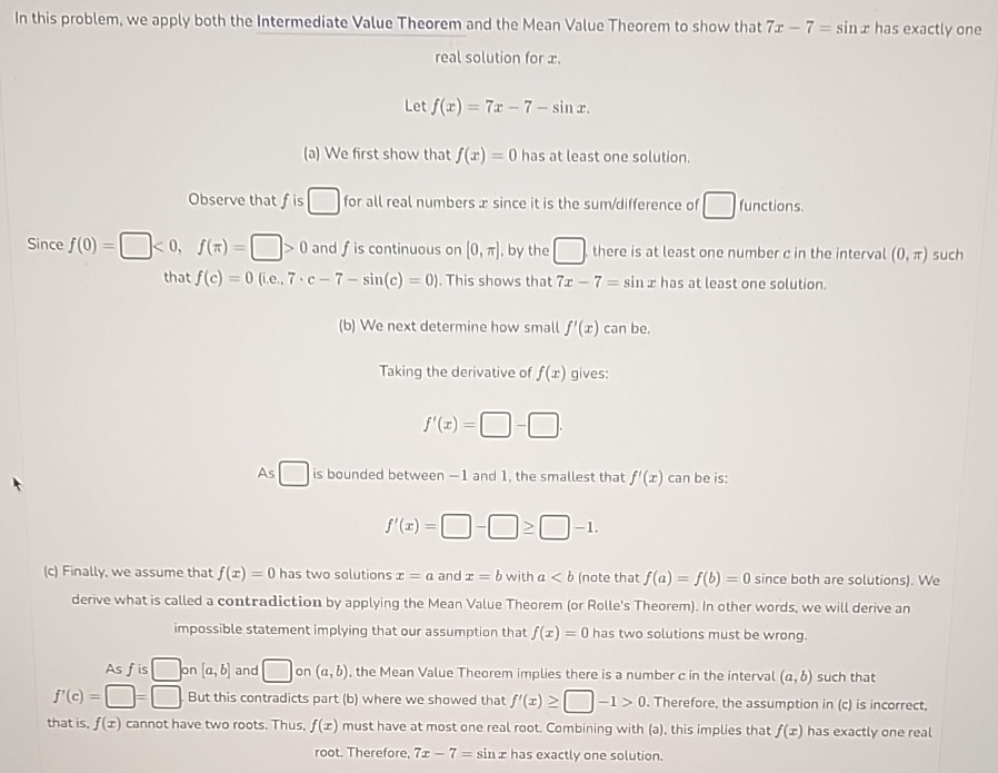 Solved In this problem, we apply both the Intermediate Value | Chegg.com