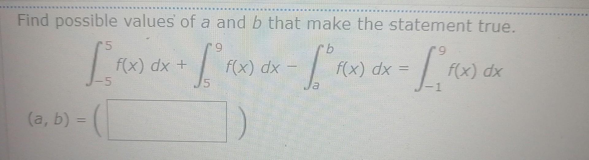 Solved Find Possible Values Of A And B That Make The | Chegg.com