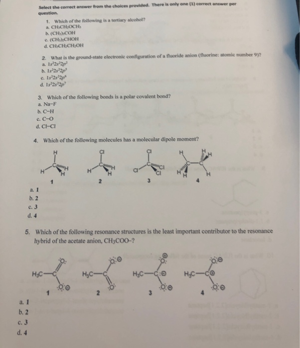 Solved Select the correct answer from the choices provided. | Chegg.com